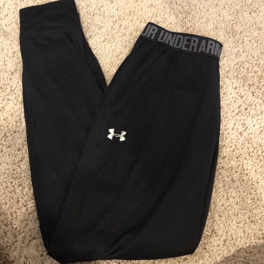 Black under ARMOUR joggers